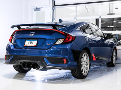 AWE Tuning 2016+ Honda Civic Si Touring Edition Exhaust w/Front Pipe & Dual Diamond Black Tips 3015-33122 3015-33122 Photo - Mounted