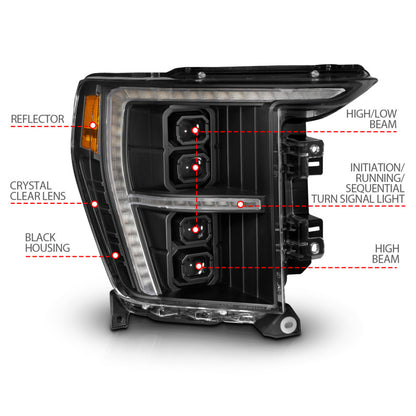 ANZO 21-23 Ford F-150 (w/Factory Halogen) Z-Series Full LED Proj Headlights - Pass. Side ONLY 111593X-R 111593X-R User 1