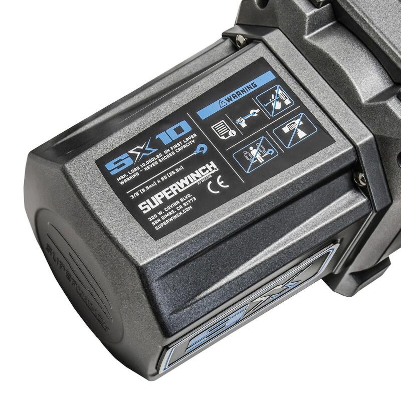 Superwinch 10000 LBS 12 VDC 3/8in x 80ft Synthetic Rope SX 10000 Winch 1710201 1710201 Photo - Close Up
