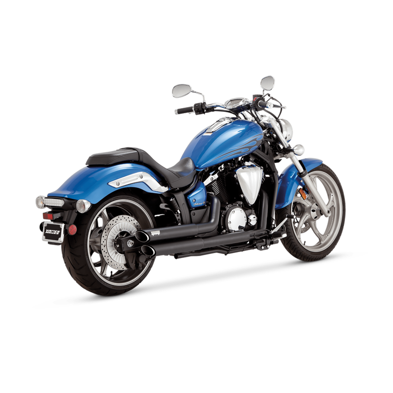 Vance and Hines Twin Slash Stagg Blk 48501