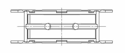 ACL 03+ Ford/Mazda 4 2.0L/2.3L DOHC Duratec Standard Size Race Series Main Bearing Set 5M8174H-STD 5M8174H-STD Technical Drawing