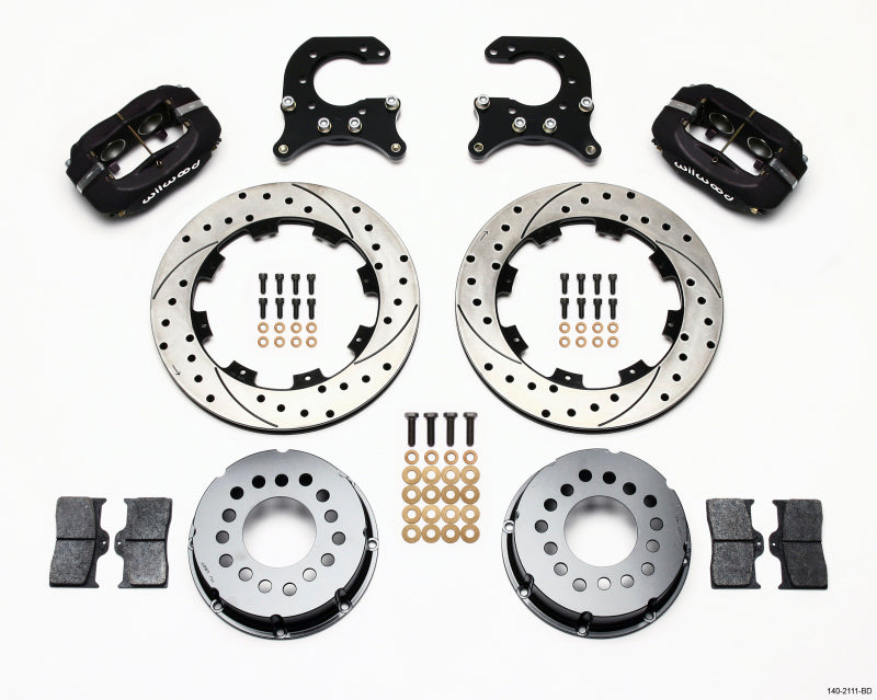 Wilwood Forged Dynalite P/S Rear Kit Drilled Rotor 58-64 Olds/Pontiac Ends 140-2111-BD 140-2111-BD Photo - Primary