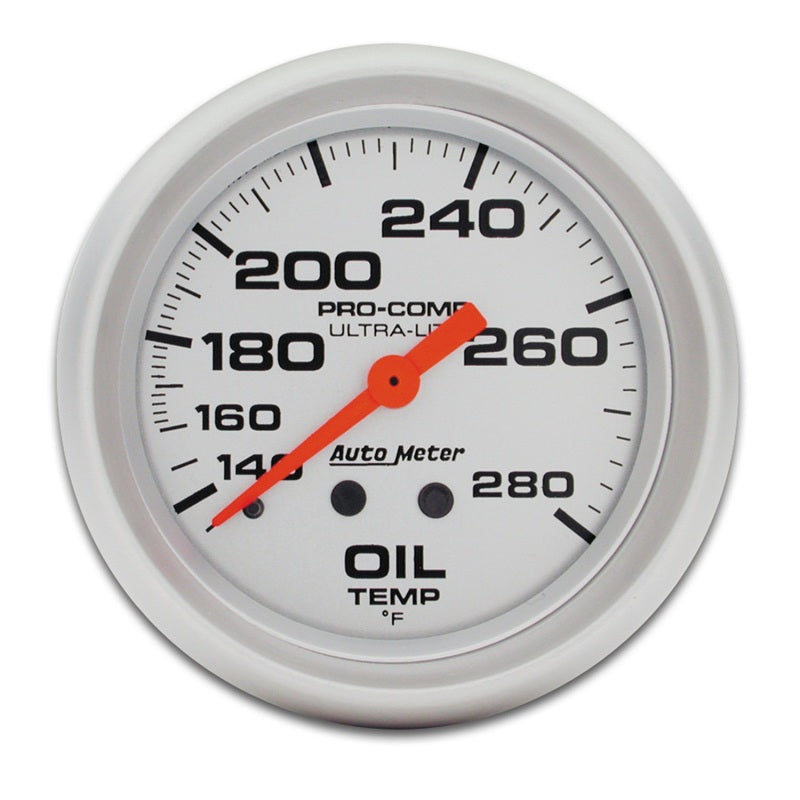 Autometer 2-5/8" Oil Temperature, 140-280 °F, Mechanical, Ultra-Lite 4441 Photo - Primary