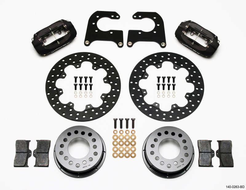 Wilwood FDL Rear Drag Kit,Drilled Rotor Chev 12 Bolt w C-Clips 140-0263-BD Photo - Primary