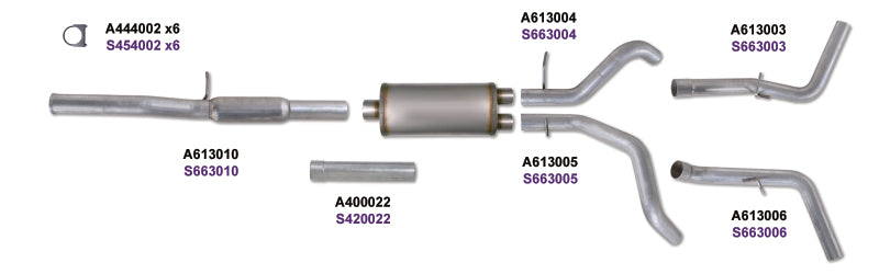 Diamond Eye Performance Diamond Eye KIT 3in CB DUAL GAS AL CHEVY/GM 4.3L 5.3L 1500 K3126A K3126A Photo - Unmounted