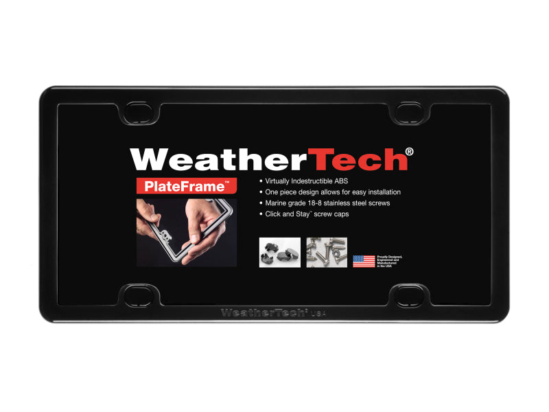 WeatherTech License Plate Frame Kit - Black 61020 Photo - Unmounted