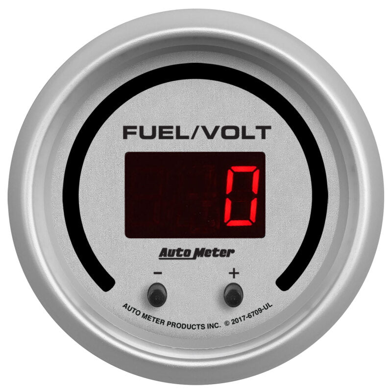 Autometer 52.4mm Silver Switchable 0-100 Fuel Level/8-18V Voltmeter Ultra-Lite Elite Digital Gauge 6709-UL 6709-UL User 2