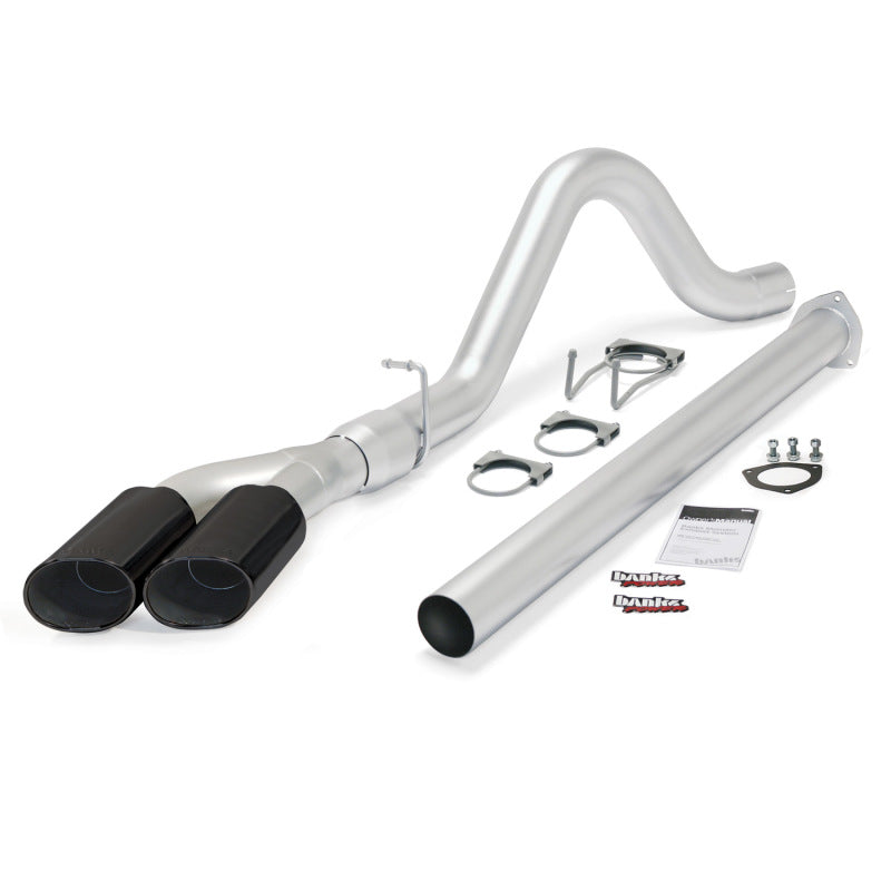 Banks Power 15-16 Ford 6.7L F250-350-450 CCSB/CCLB Monster Exh Sys - Single Dual Exh w/ Black Tip 49793-B 49793-B Photo - Primary