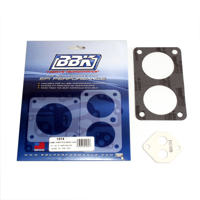 BBK 87-03 Ford F Series Truck Twin 61mm Throttle Body Gasket Kit 1574 1574 Photo - Primary
