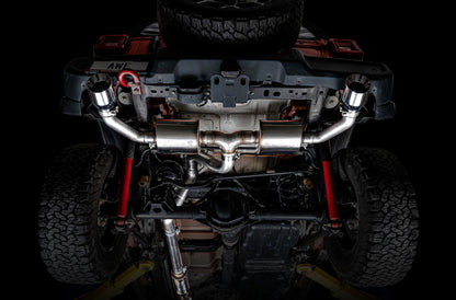 AWE Tuning 2018+ Jeep Wrangler JL/JLU Tread Edition Axle-Back Dual Exhaust - Chrome Silver Tips 3015-32001 3015-32001 Photo - Mounted