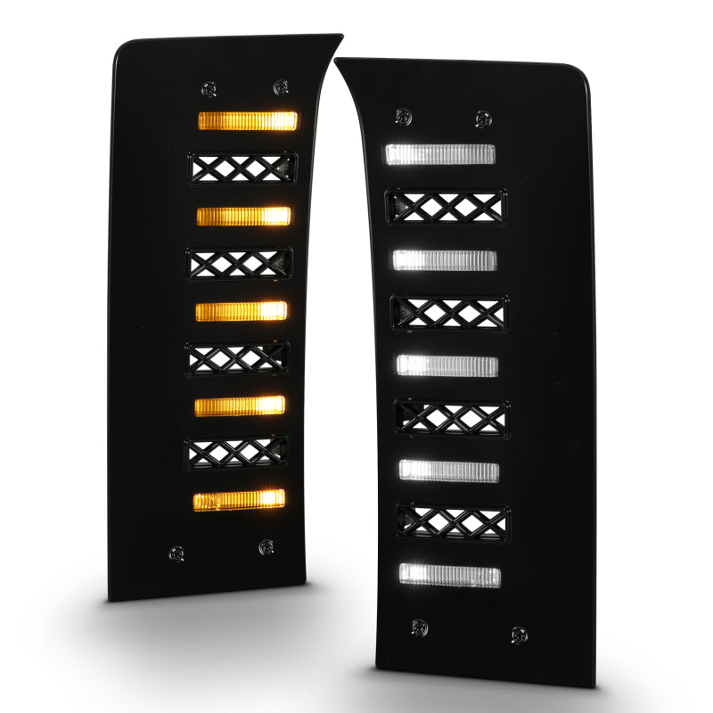 ANZO 22-24 Toyota Tundra (w/Factory LED Refl. & OE Bumper) Z-Series Full LED DRL Vent Lights - Pair 511089X 511089X User 1