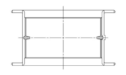 ACL Chevy 265/283/302/327 .010 Oversized Main Bearing Set - CT-1 Coated 5M429HC-10 5M429HC-10 Technical Drawing