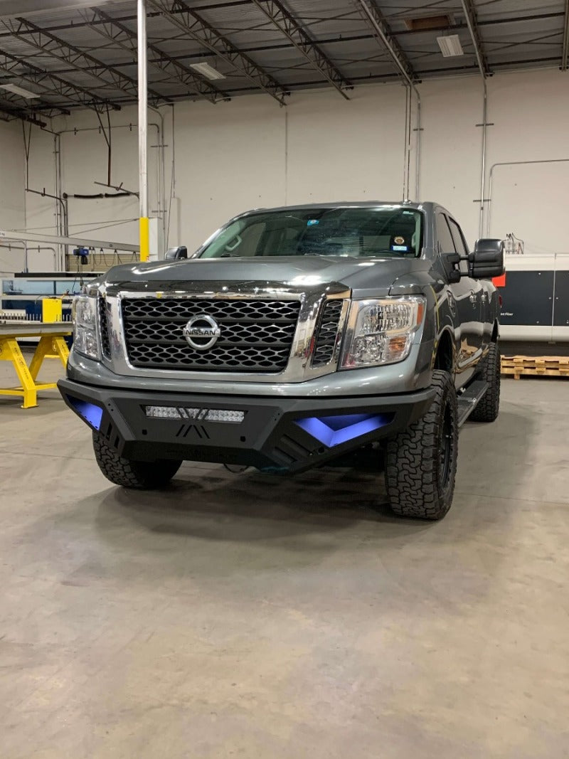Road Armor 16-19 Nissan Titan XD SPARTAN Rear Bumper - Tex Blk 7162XR0B 7162XR0B Photo - Primary