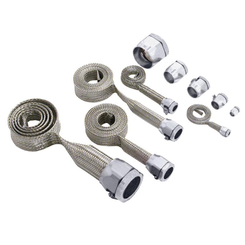 Spectre MagnaBraid 304SS Braided Sleeving Kit - Chrome End Caps 7498 7498 Photo - Primary
