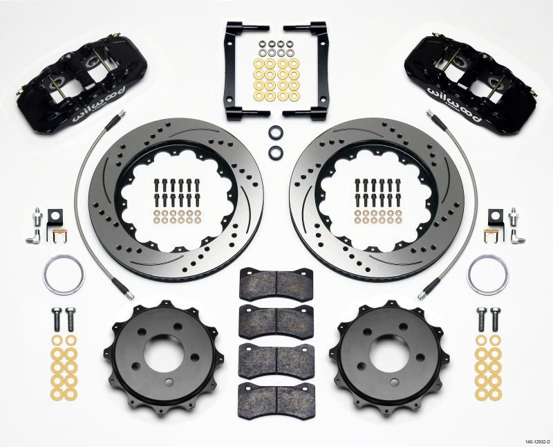 Wilwood AERO4 Rear Kit 14.25in Drilled 2008-2009 Pontaic G8 w/Lines 140-12932-D 140-12932-D Photo - Primary
