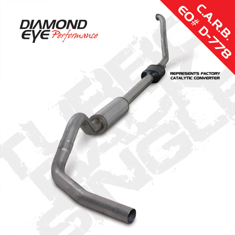 Diamond Eye Performance Diamond Eye KIT 4in TB SGL SS: 94-97 FORD 7.3L F250/F350 PWRSTROKE NFS W/ CARB EQUIV STDS K4306S K4306S Photo - Primary