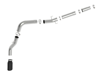 aFe Large-Bore HD 5in 409SS DPF-Back Exhaust System w/Black Tip 19-20 Ram Diesel Trucks L6-6.7L (td) 49-42078-B 49-42078-B Photo - Unmounted