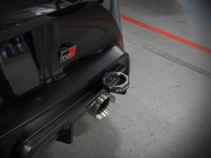 aFe Control Rear Tow Hook Black 20-21 Toyota GR Supra (A90) 450-721002-B 450-721002-B Photo - Mounted
