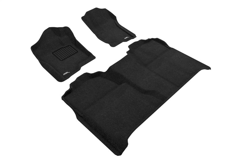 3D MAXpider 07-13 Chevrolet Silverado 1500 Crew Cab Elegant 1st 2nd Row - Floor Mat Set (Black) L1CH04704709 L1CH04704709 Photo - Primary