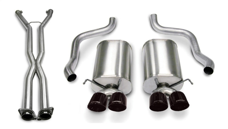 Corsa Performance 2.5" Cat-Back, Dual Rear Exit with Twin 3.5" Polished Pro-Series Tips 14169CB6BLK Photo - Primary