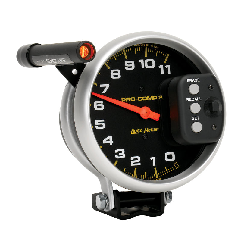Autometer Gauge, Tach, 5", 11k RPM, Pedestal w/ Quick Lite & Peak Memory, Pro-Co 6857 User 4