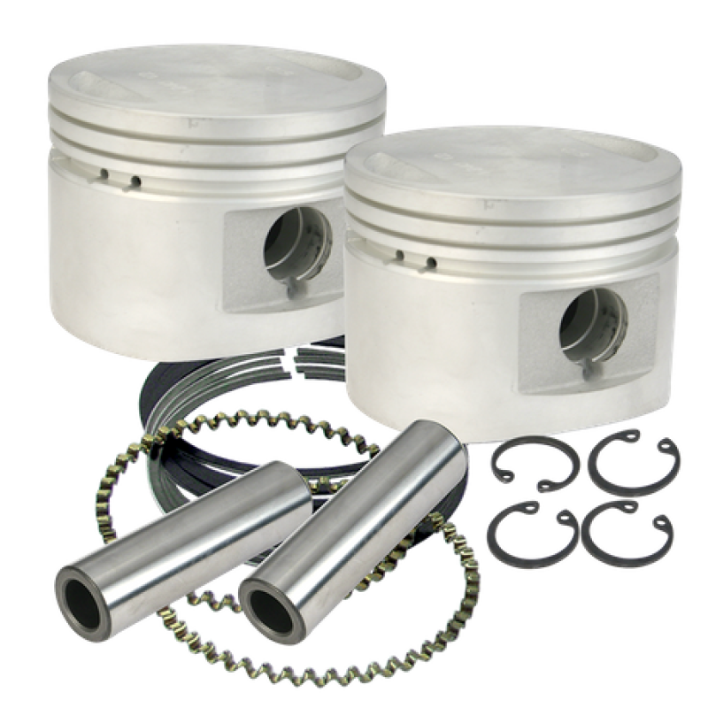 S&S Cycle 84-99 BT w/ Stock Heads .010in 80in Cast Flat-Topped Replacement Piston Kit 920-0026 920-0026 User 1