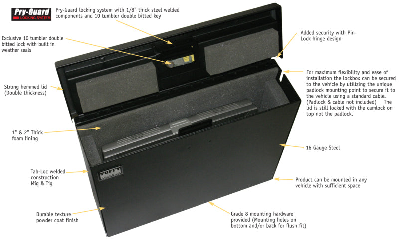 Tuffy Products Tuffy Laptop Computer Lockbox W/ Keyed Lock 182-01 182-01 Photo - Close Up