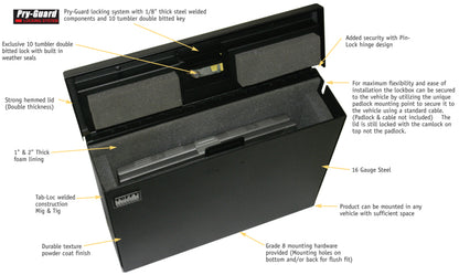 Tuffy Products Tuffy Laptop Computer Lockbox W/ Keyed Lock 182-01 182-01 Photo - Close Up