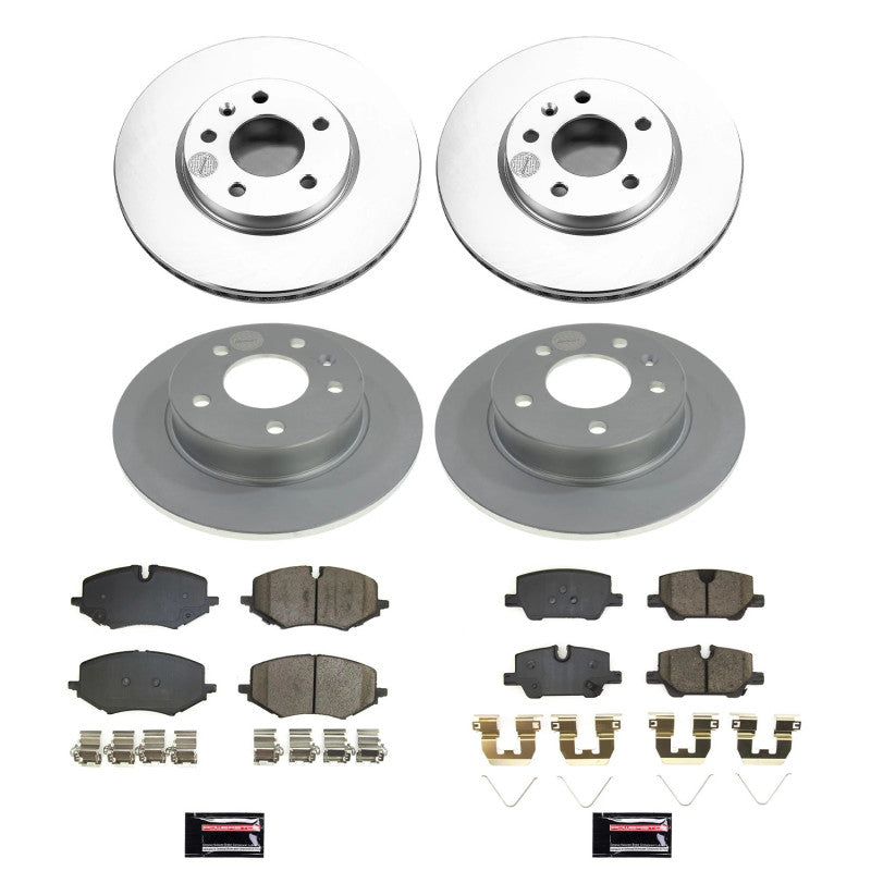 PowerStop Power Stop 21-22 Chevrolet Trailblazer Front & Rear Z17 Coated Brake Kit CRK8692