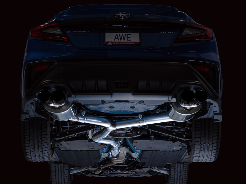 AWE Tuning 2022+ VB Subaru WRX Touring Edition Exhaust - Diamond Black Tips 3015-43979 3015-43979 Photo - Mounted
