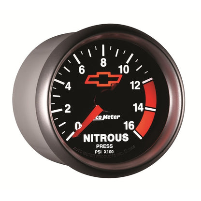 Autometer 2-1/16" Nitrous Pressure, 0-1600 PSI, Chevy Red Bowtie 3674-00406 User 4