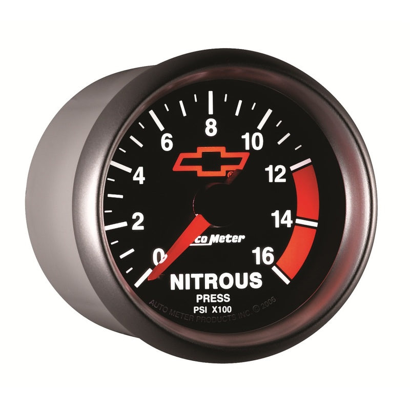 Autometer 2-1/16" Nitrous Pressure, 0-1600 PSI, Chevy Red Bowtie 3674-00406 User 4