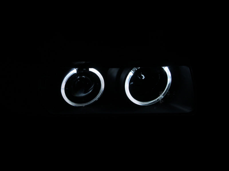 Anzo 1992-1998 BMW 3 Series E36 Projector Headlights w/ Halo Black G2 1 pc 121325 Photo - Unmounted