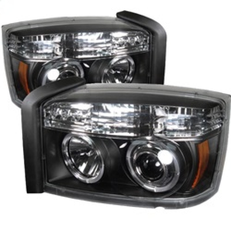 Spyder Dodge Dakota 05-07 Projector Headlights LED Halo Black High H1 Low H1 PRO-YD-DDAK05-BK 5009760 5009760 Photo - Primary
