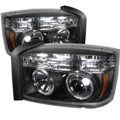Spyder Dodge Dakota 05-07 Projector Headlights LED Halo Black High H1 Low H1 PRO-YD-DDAK05-BK 5009760 5009760 Photo - Primary
