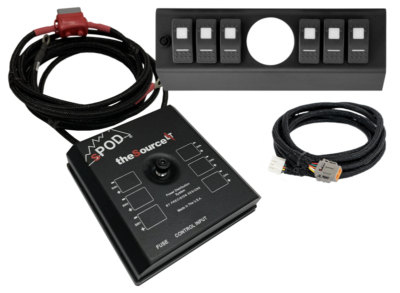 SPOD 07-08 Jeep Wrangler SourceLT w/ Opening LED Switch Panel (2 1/16 Inch) SLAF0708JKB SLAF0708JKB Photo - Primary