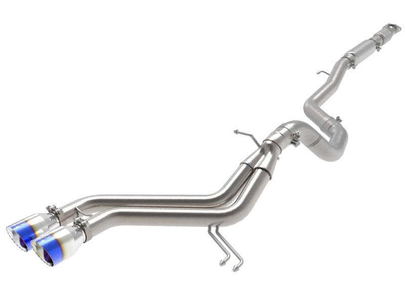 aFe Takeda 2-1/2in to 3in SS-304 Cat-Back Exhaust w/ Blue Flame Tips 13-17 Hyundai Veloster L4-1.6L 49-37018-L 49-37018-L Photo - Primary