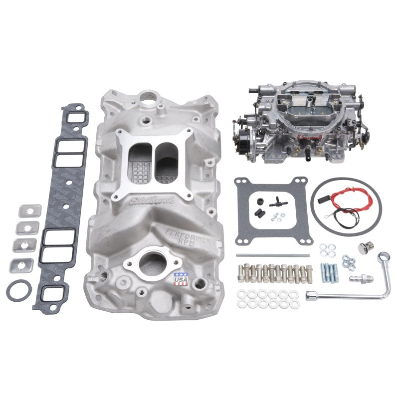 Edelbrock Manifold And Carb Kit, Performer RPM, Small Block Chevrolet, 1957-1986 2023 Photo - Primary