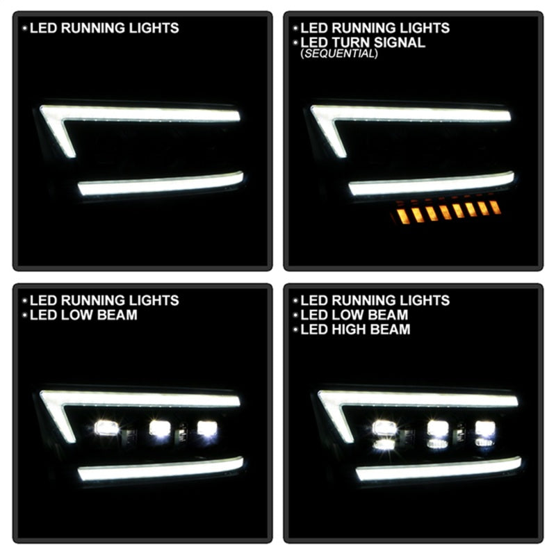 SPYDER 19-22 Dodge Ram 2500/3500 (Halogen Model Only) Proj. Headlights (PRO-YD-DR19HDHALAP-SEQ-BK) 5088604 5088604 Photo - Unmounted