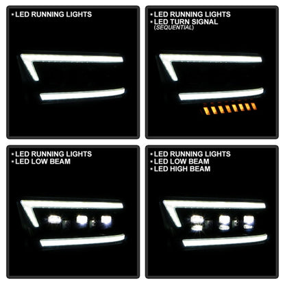 SPYDER 19-22 Dodge Ram 2500/3500 (Halogen Model Only) Proj. Headlights (PRO-YD-DR19HDHALAP-SEQ-BK) 5088604 5088604 Photo - Unmounted