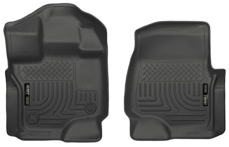 Husky Liners 15 Ford F-150 Super/Super Crew Cab WeatherBeater Black Front Floor 18361 Photo - Primary