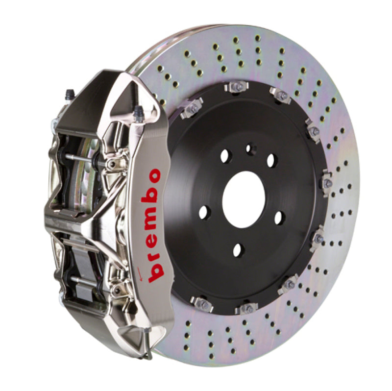Brembo 18+ RS5 Front GTR BBK 6 Piston Billet405x34 2pc Rotor Drilled- Nickel Plated 1N1.9545AR 1N1.9545AR Photo - Primary