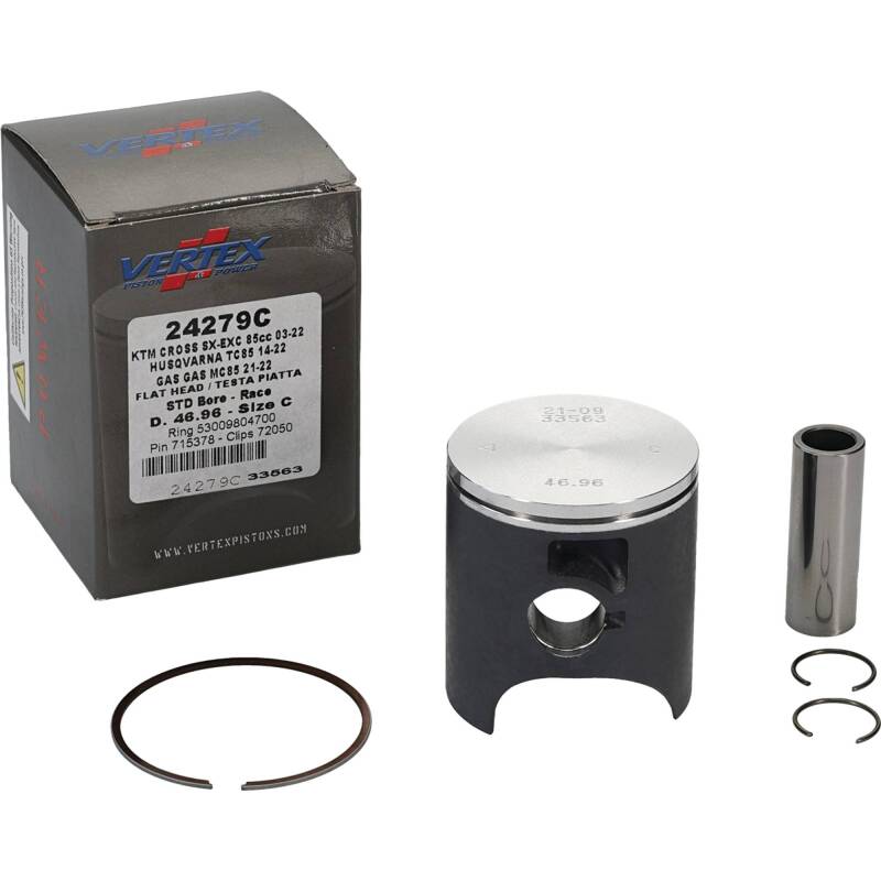 Vertex Pistons Vertex Piston 09-24 KTM 85 SX 85cc Cast Race Piston Kit 24279C 24279C Photo - Primary