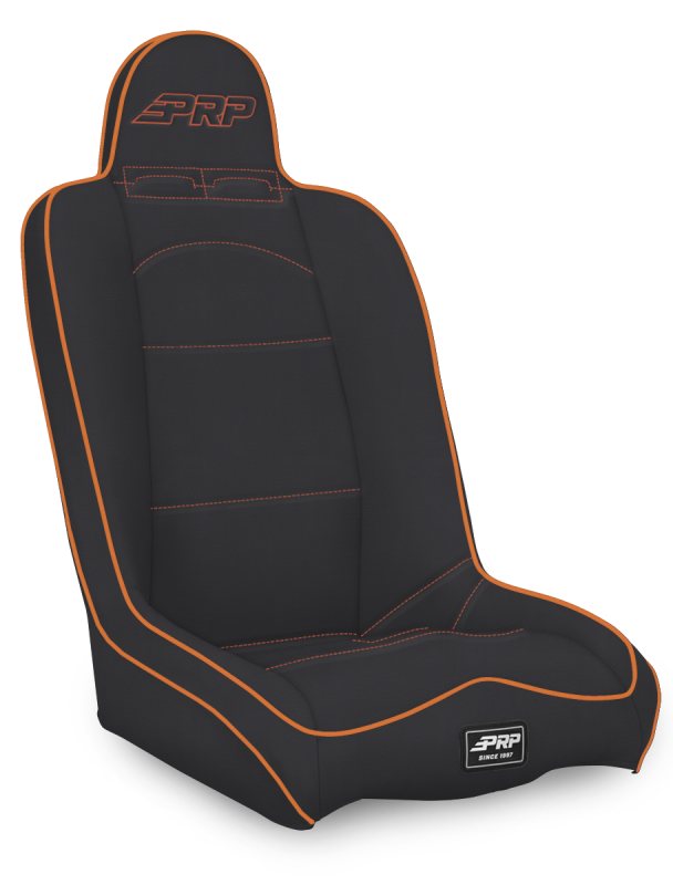 PRP Seats PRP Daily Driver High Back Suspension Seat- Black/Orange Tweed A140110-50-207 A140110-50-207 Photo - Close Up