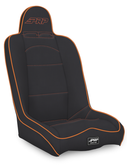 PRP Seats PRP Daily Driver High Back Suspension Seat- Black/Orange Tweed A140110-50-207 A140110-50-207 Photo - Close Up