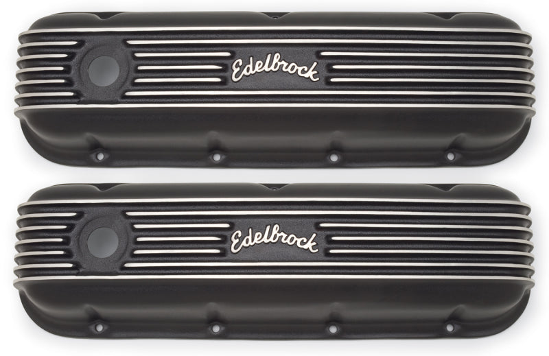Edelbrock Valve Cover Classic Series Chevrolet 1965 and Later 396-502 V8 Black 41853 41853 Photo - Primary