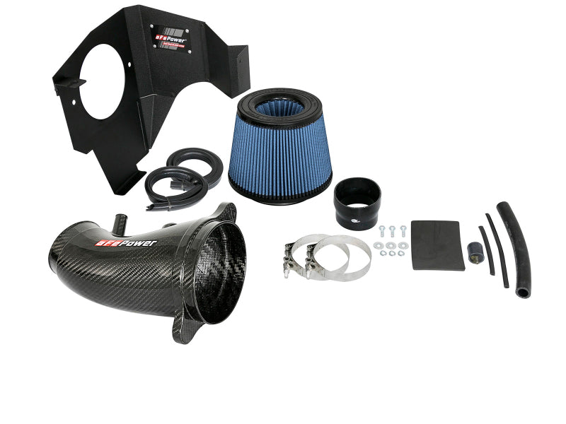 aFe Track Series Carbon Fiber Cold Air Intake System w/Pro 5R Filter Media 54-12172-C Photo - Unmounted