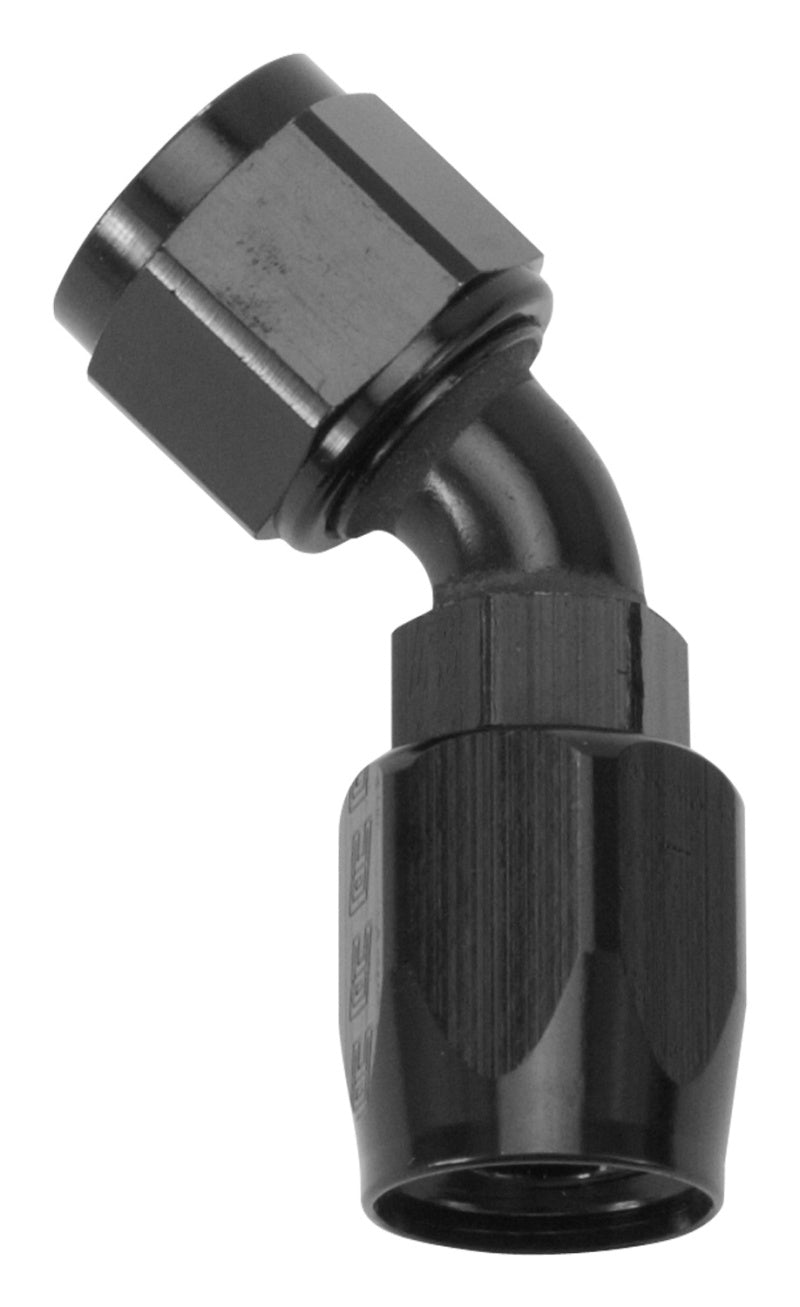 Russell Performance -12 AN Black 45 Degree Full Flow Swivel Hose End 613125 613125 Photo - Primary