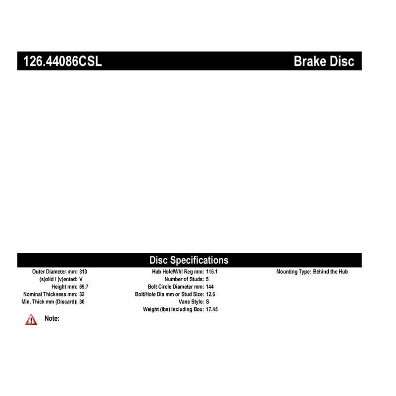 StopTech 98-07 Lexus LX / Toyota Land Cruiser Cryo Slotted Front Left Sport Brake Rotor 126.44086CSL 126.44086CSL Catalog
