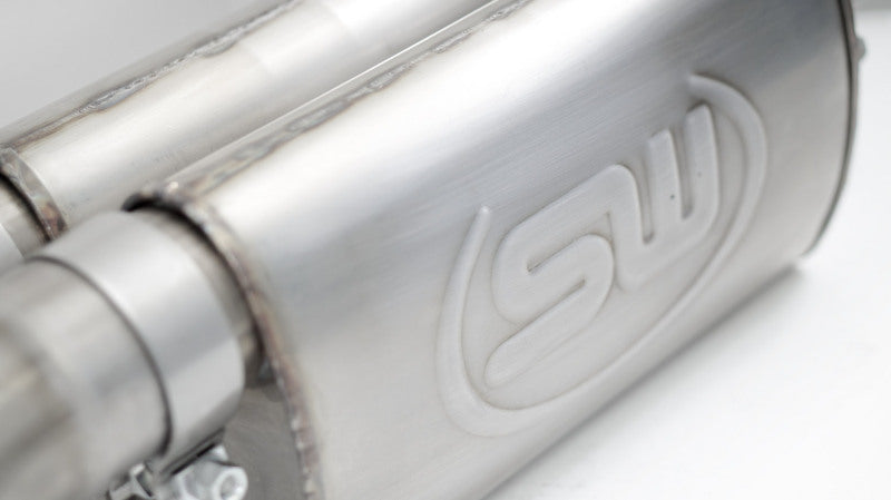 Stainless Works 2010-14 Ford Raptor Exhaust X-Pipe Turbo Resonator Front Passenger Rear Tire Exit FTR13CBFT FTR13CBFT Photo - Close Up